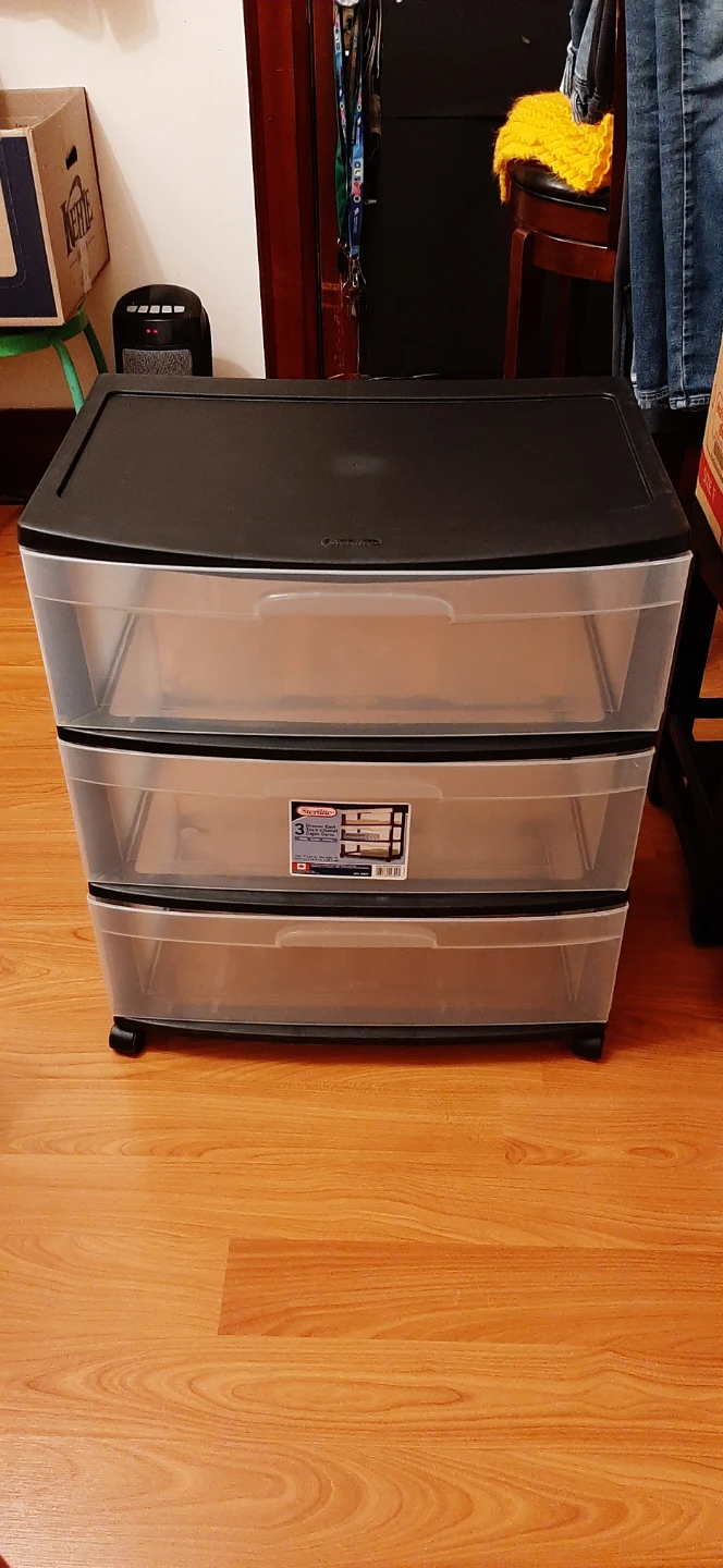 Sterilite 3 Drawer Rolling Storage Cart
