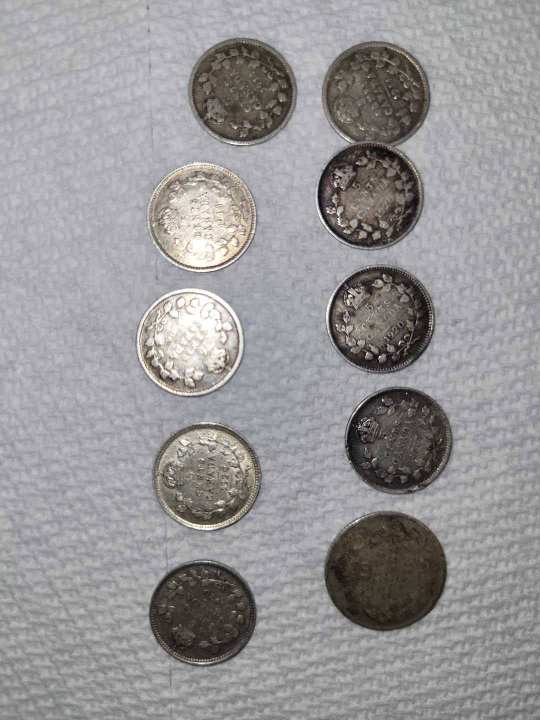 Silver Canadian cents