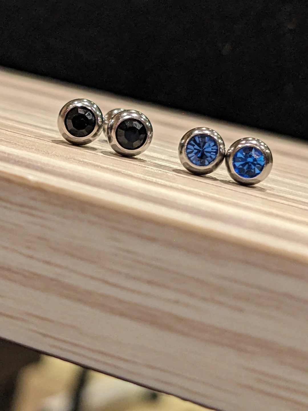Two Pairs Stainless Steel Barbell Studs