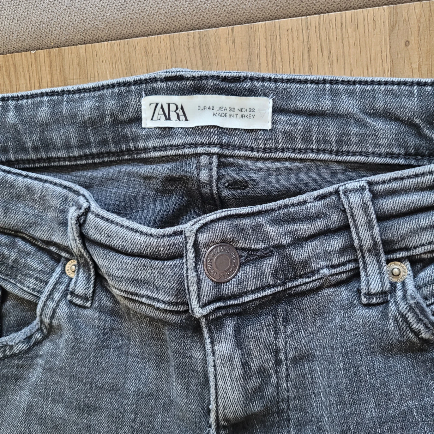 ZARA Men's Grey Jeans - Size 32 - photo 2