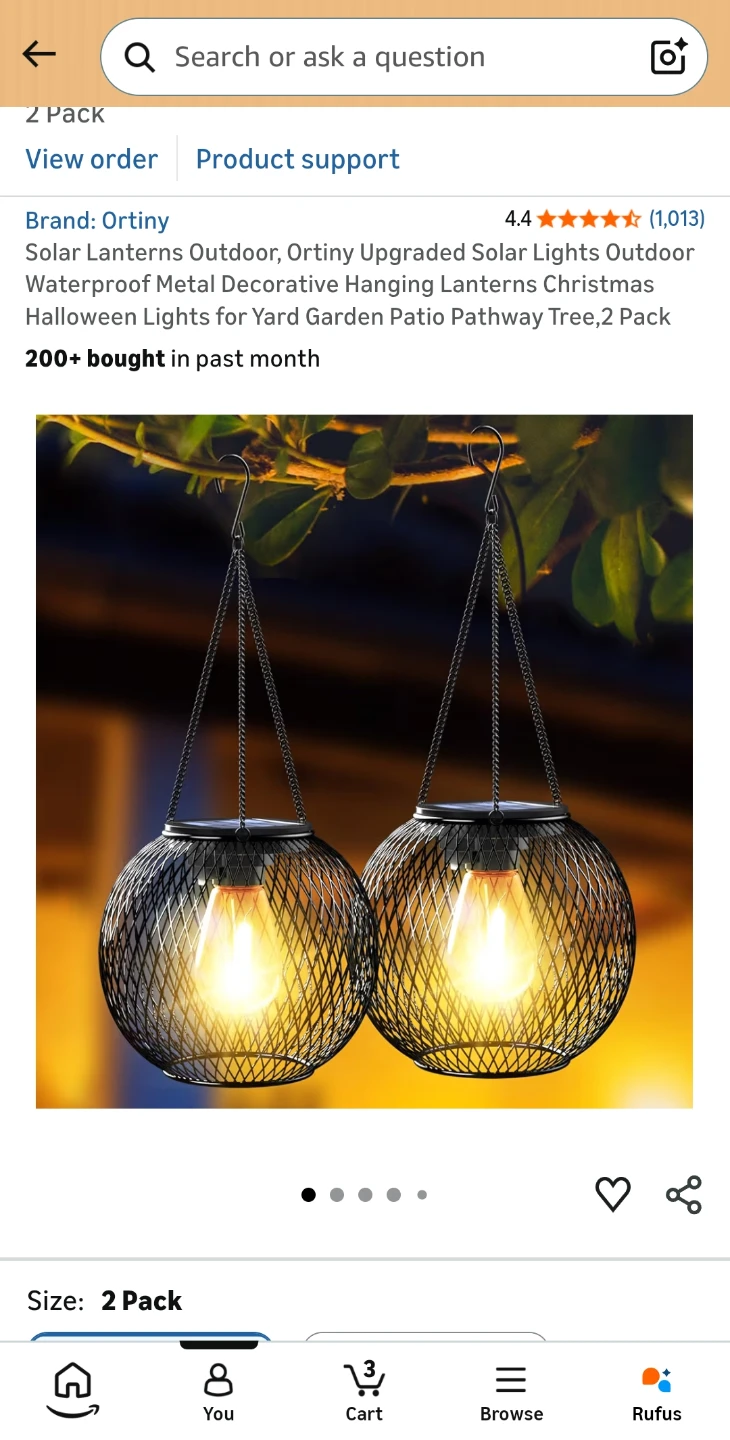✨ BRAND NEW 2-Pack Solar Hanging Lantern Lights ✨ - photo 5