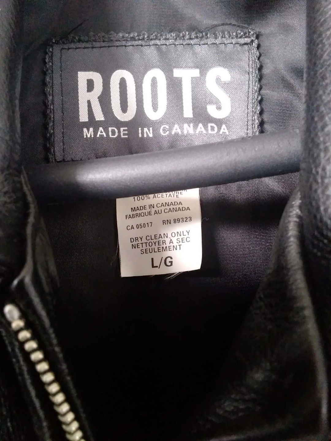 Roots Leather Jacket - Black - L/G - photo 2