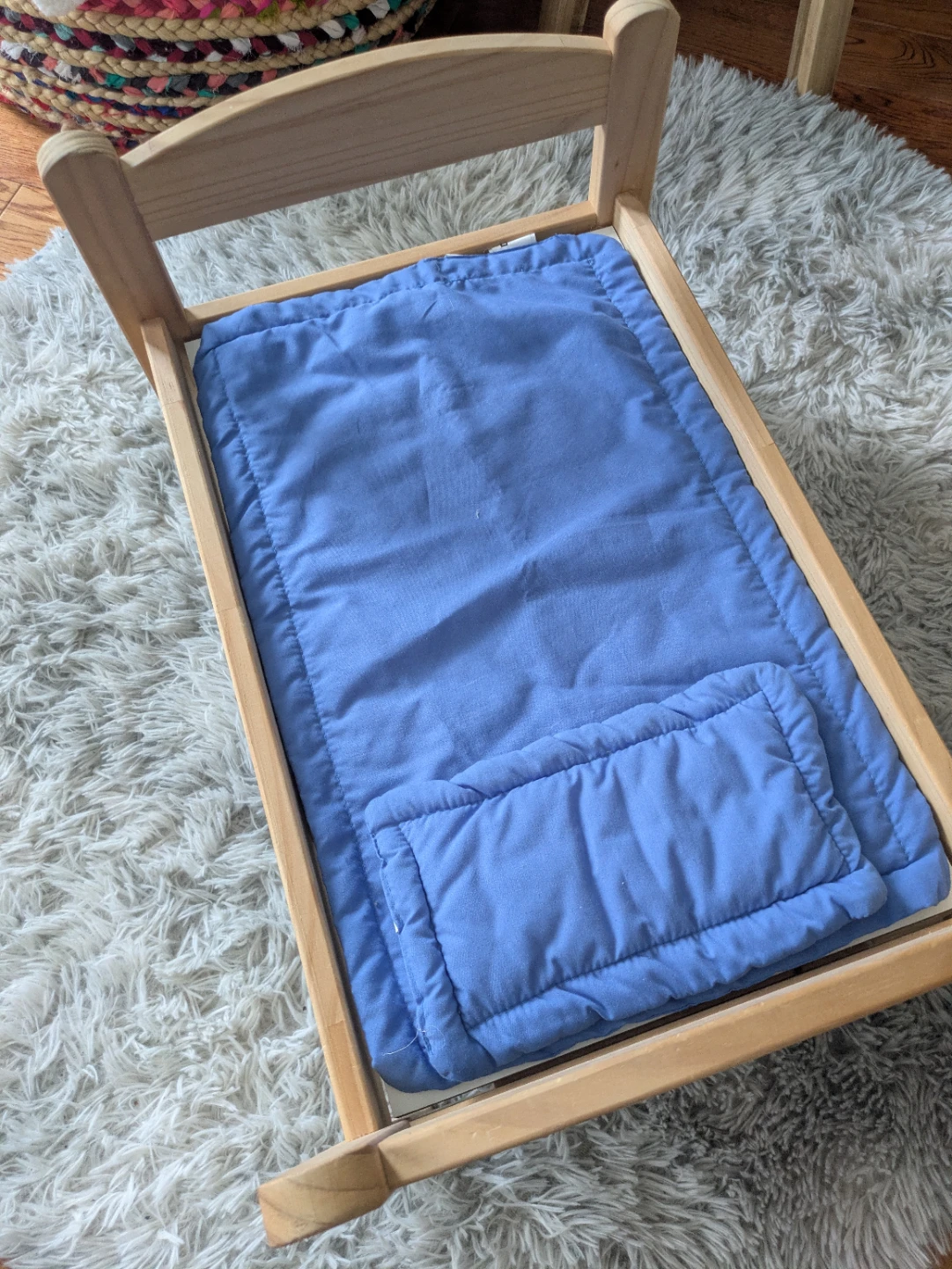 IKEA DUKTIG Doll Bed with Bedding Set
