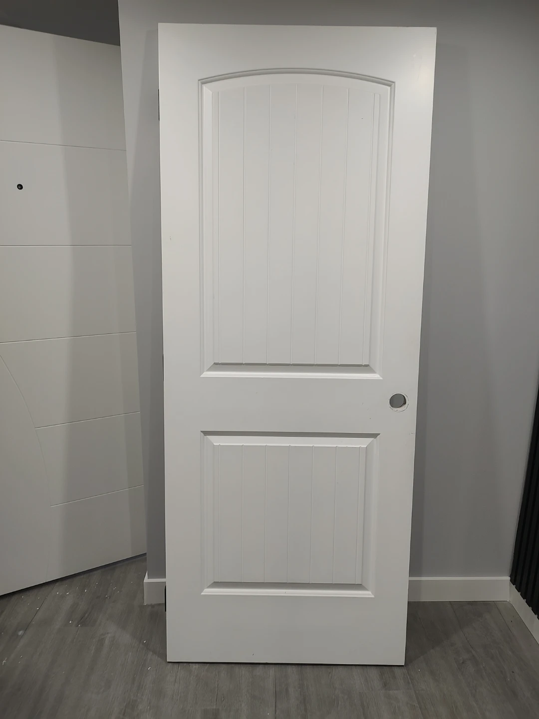White Interior Door with Arched Top Panel