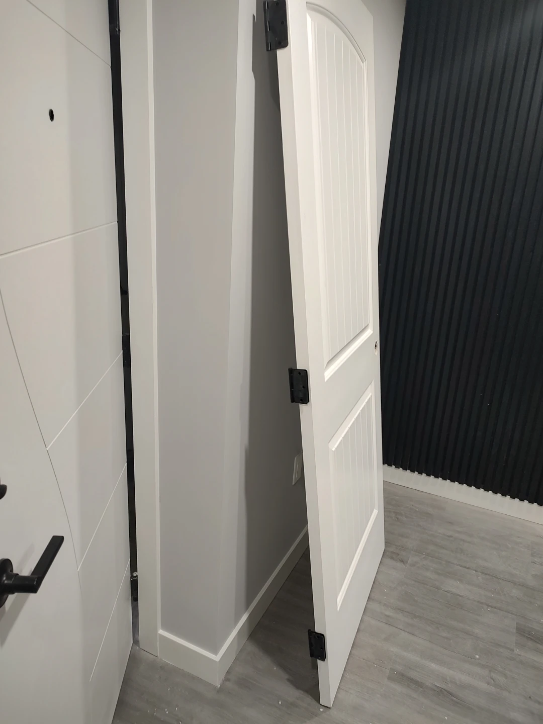 White Interior Door with Arched Top Panel - photo 2