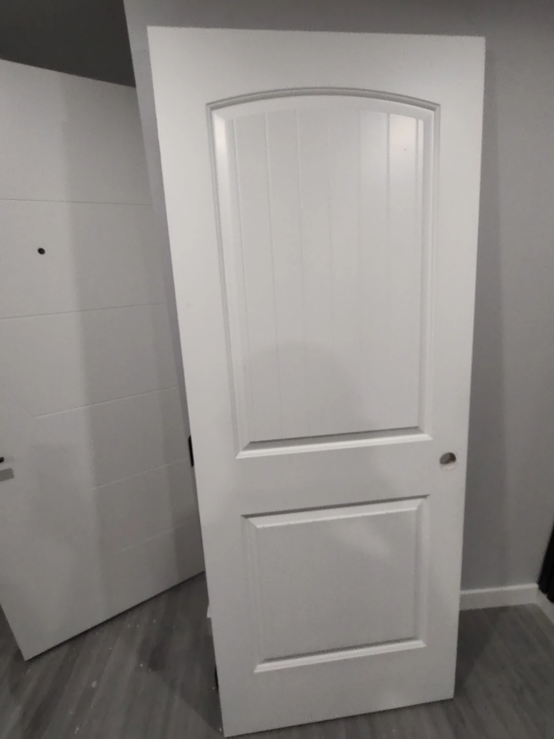 White Interior Door with Arched Top Panel - photo 3