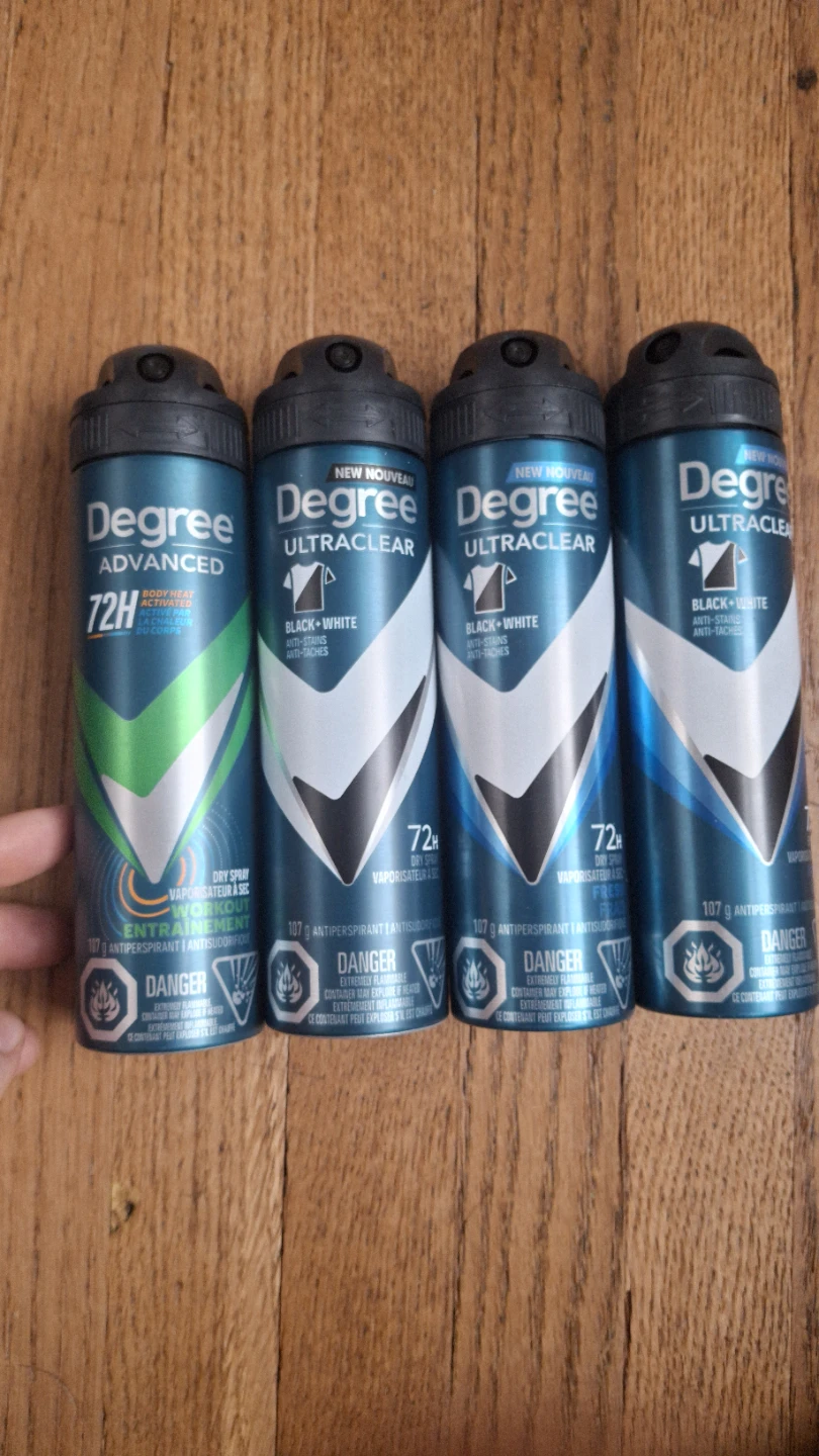 Degree Antiperspirant Deodorant Spray - 4 x 107g