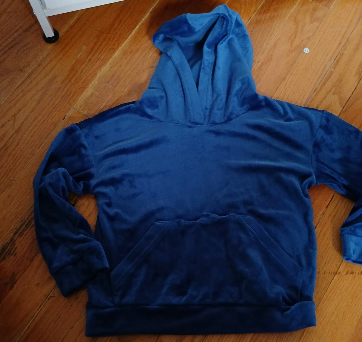 Blue Velour Hoodie and Joggers Set - photo 3