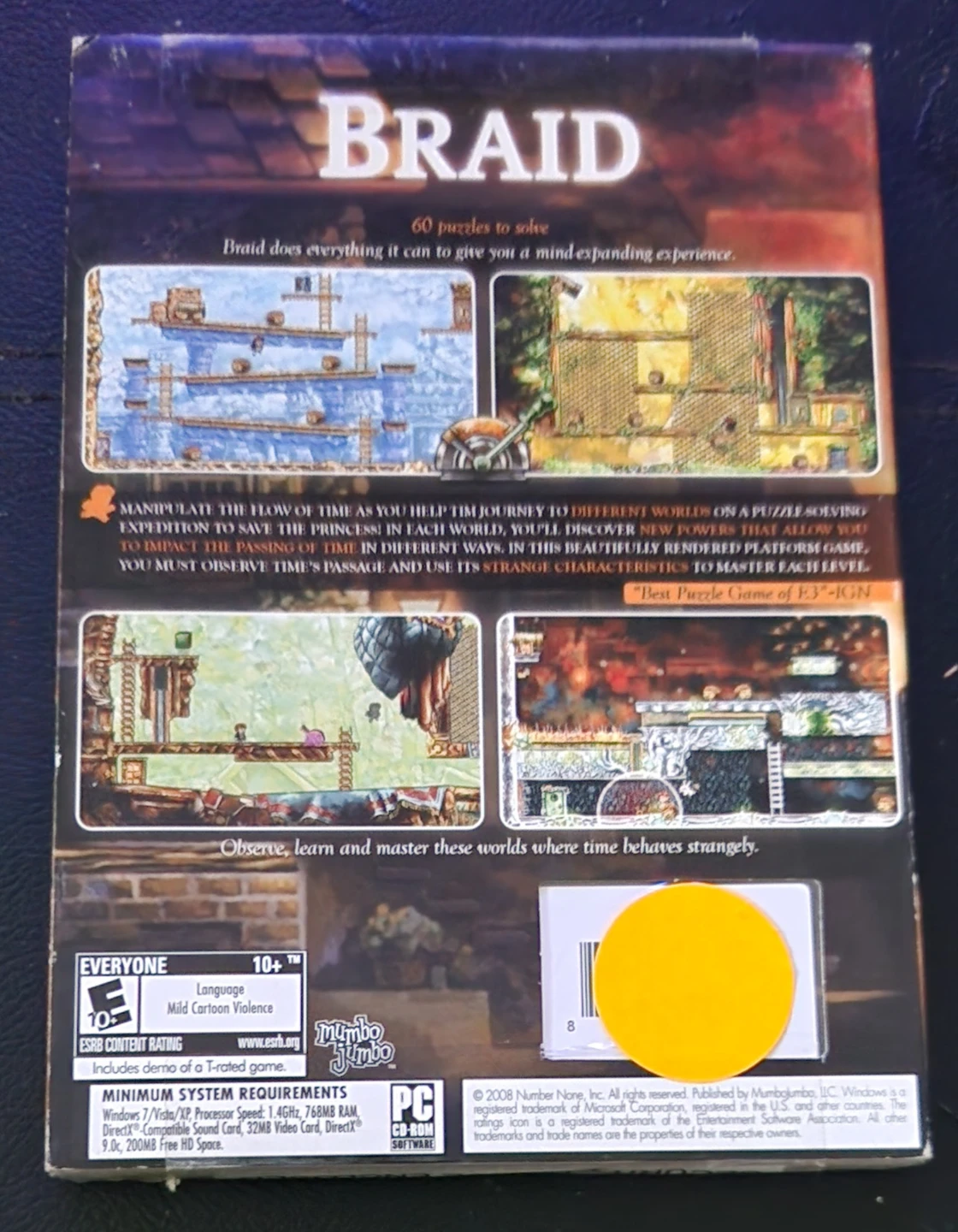 Braid PC - Brand New & Factory Sealed (MumboJumbo Retail) - photo 2