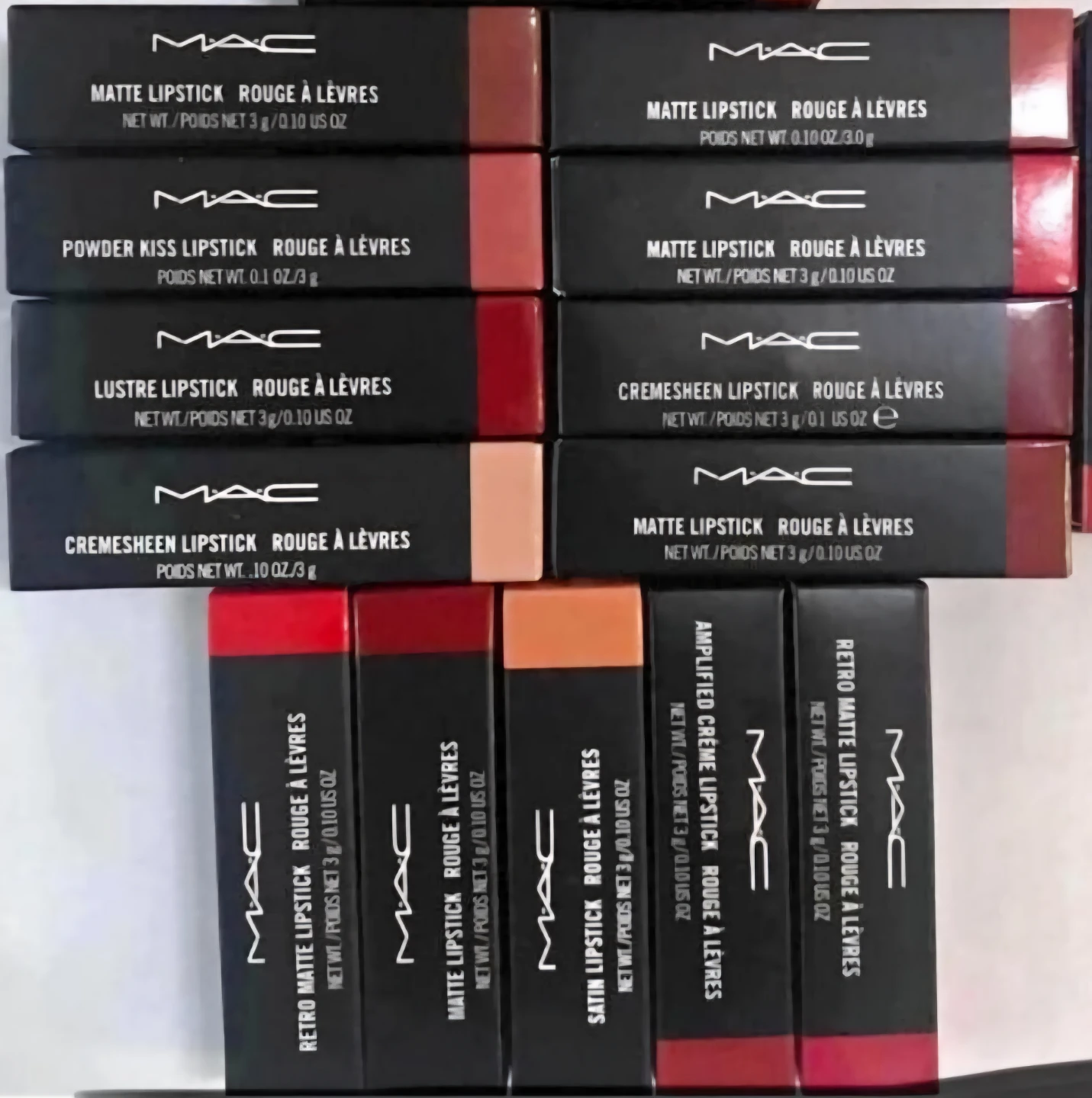 MAC Lipsticks - Matte, Lustre,, Powder Kiss, Retro Matte