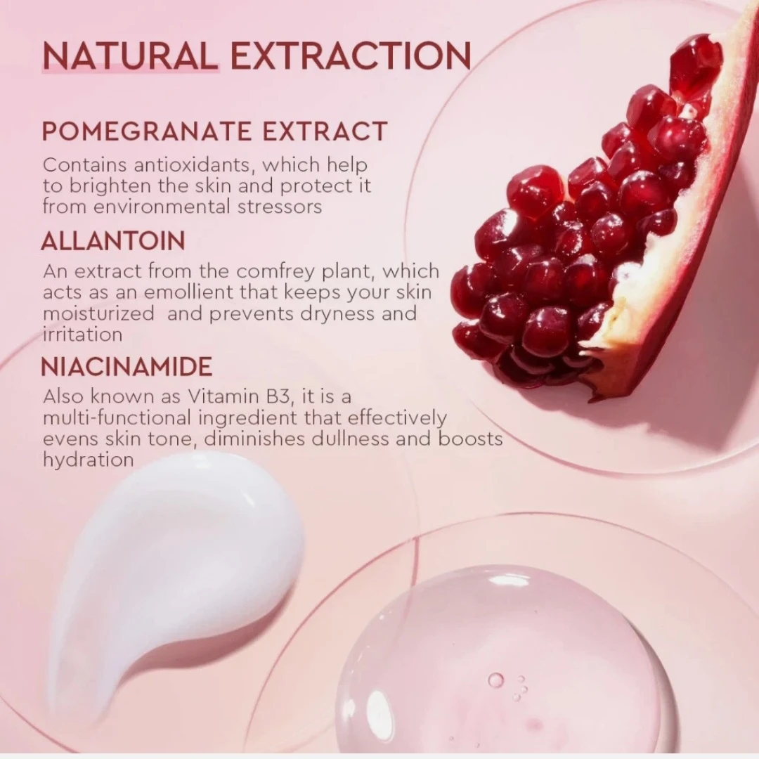 Glad2Glow Niacinamide Brightening Moisturizer Pomegranate 30g - photo 3