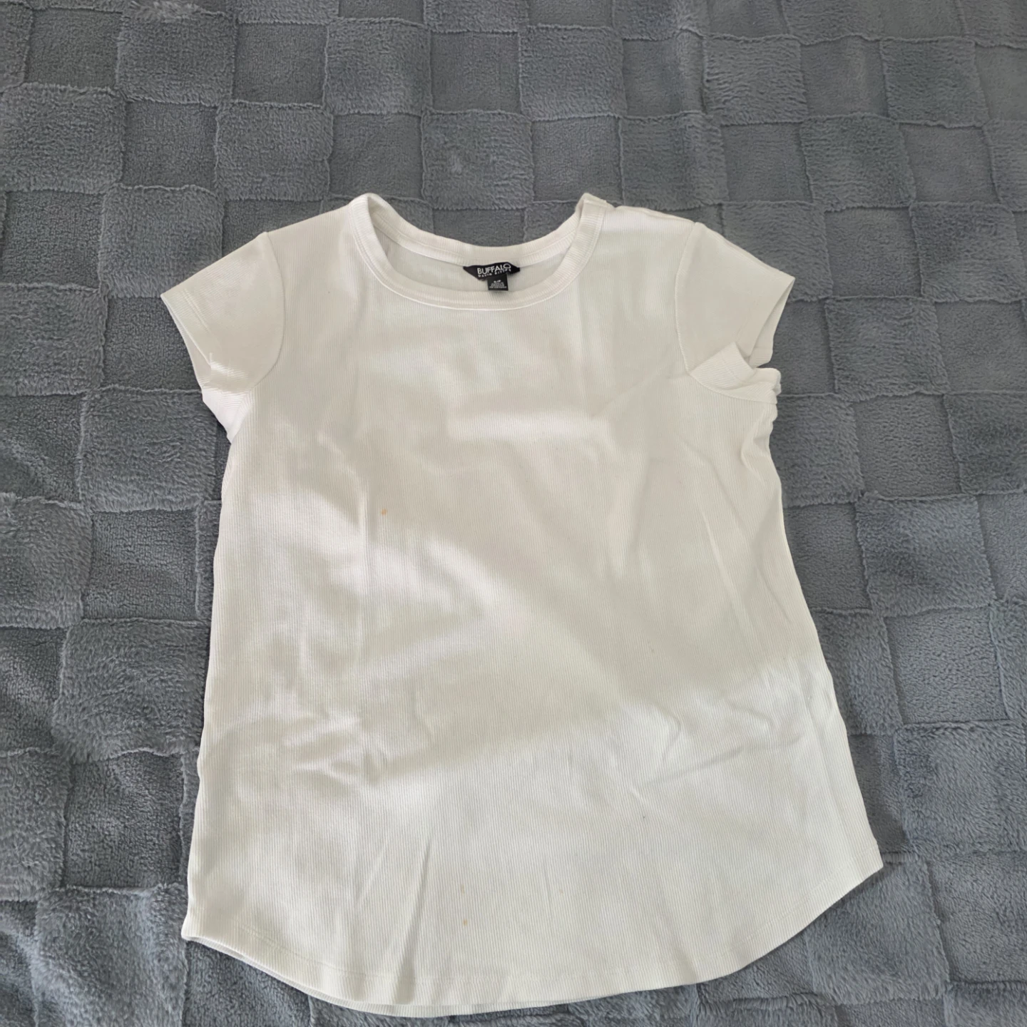 Buffalo David Bitton White Ribbed T-Shirt