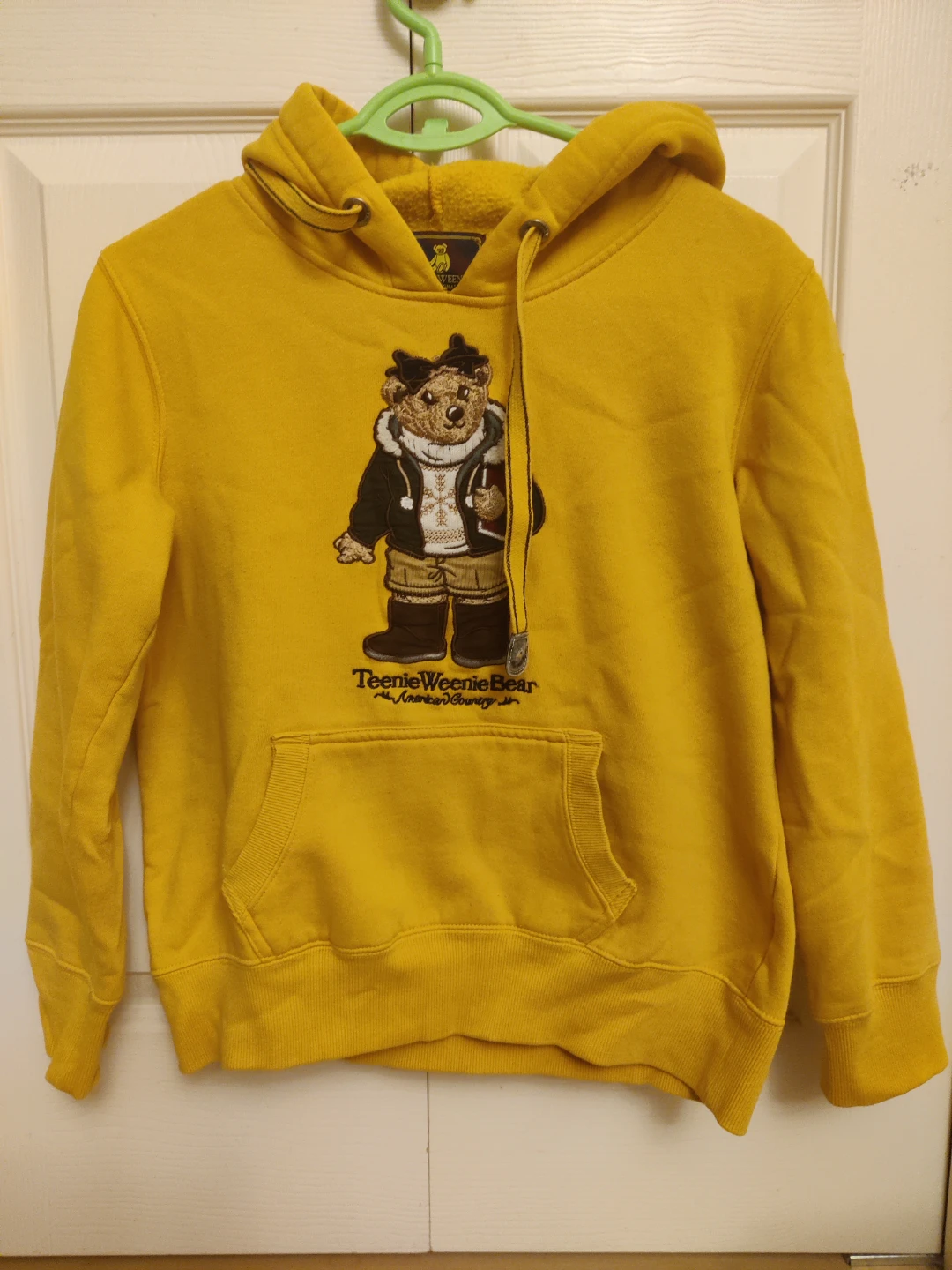 Teenie Weenie Traditional Yellow Bear Hoodie Size L (no3)