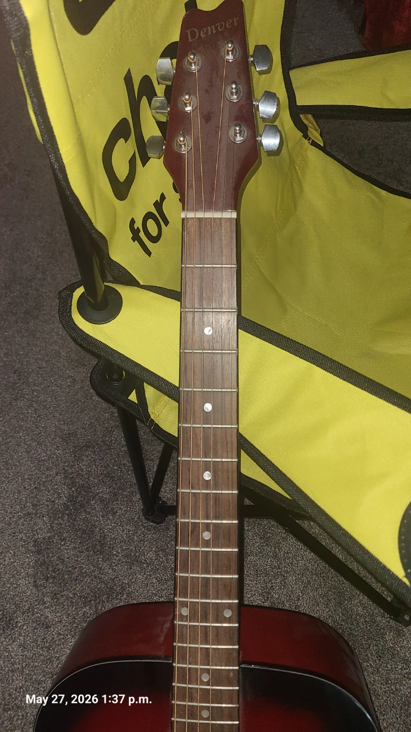 Denver Acoustic Guitar - Red/Black