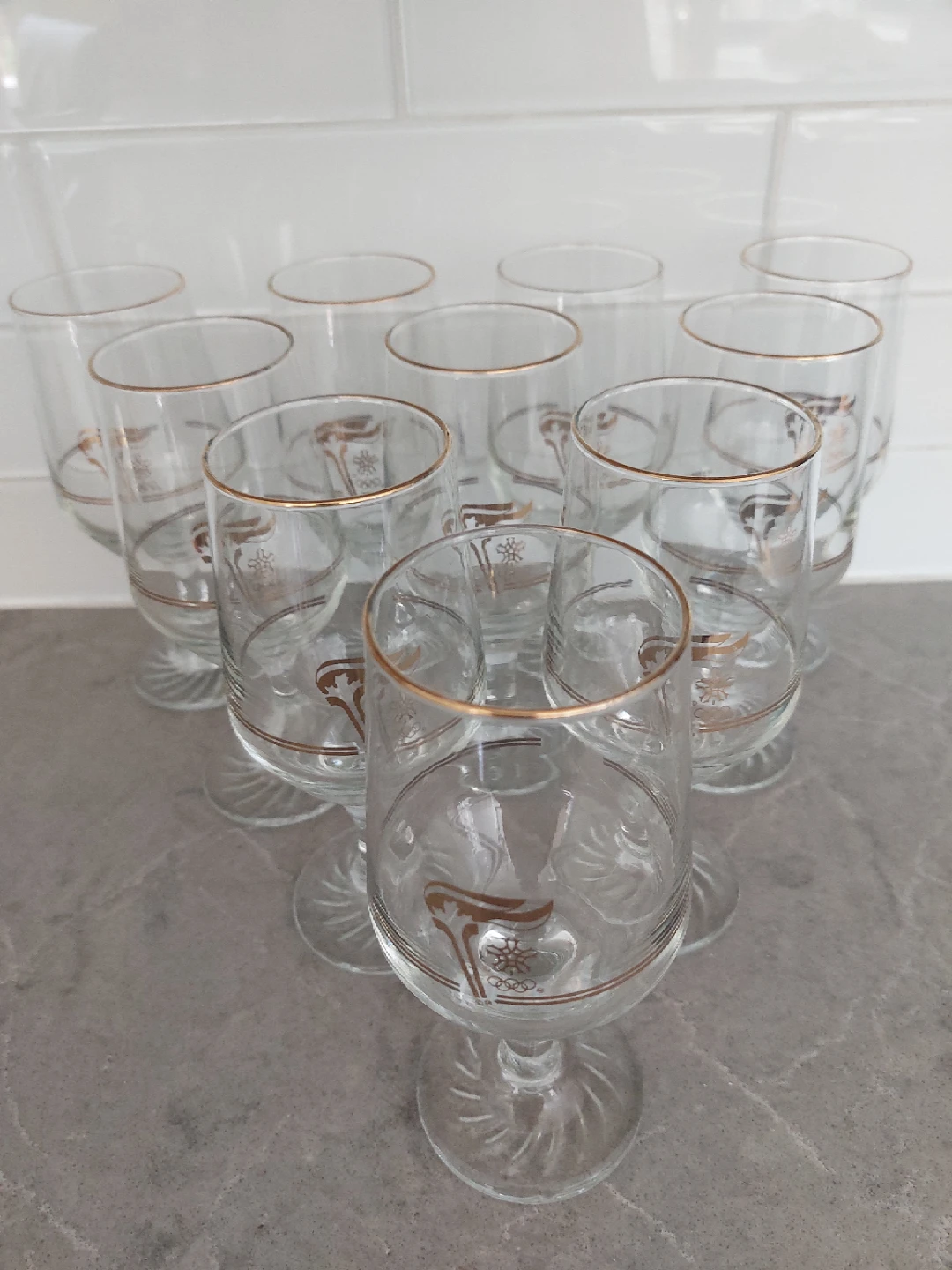 Set of 10 Vintage Olympic Glasses - photo 2