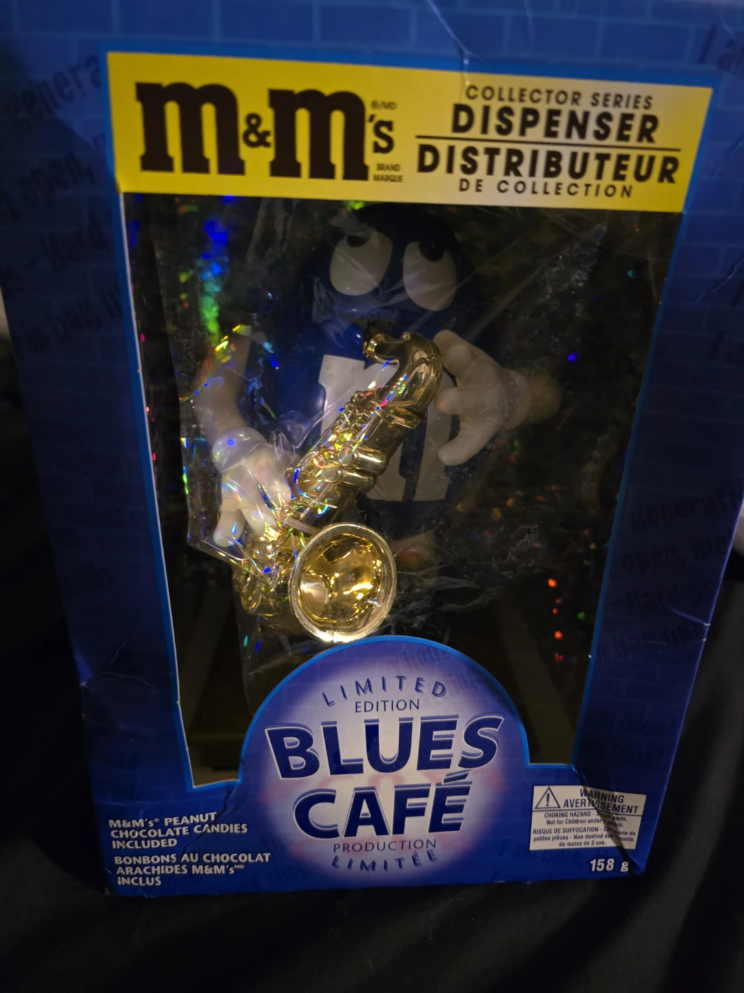 M&M's Blues Cafe Collectible Dispenser with Peanut Candies