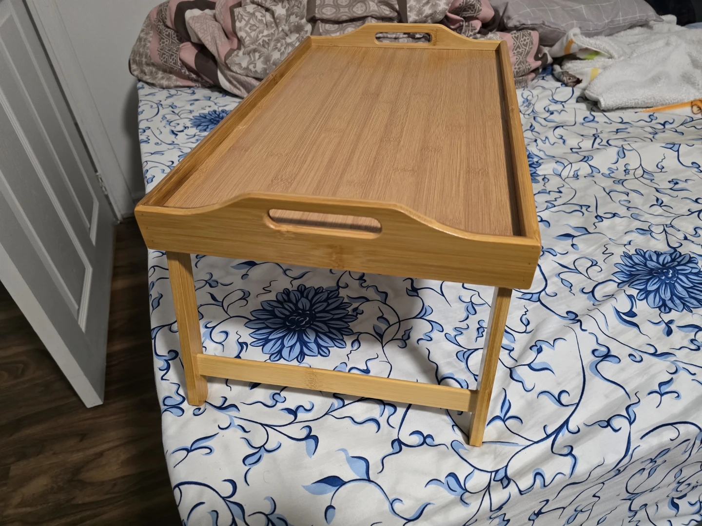 Bamboo Bed Tray with Folding Legs - photo 2