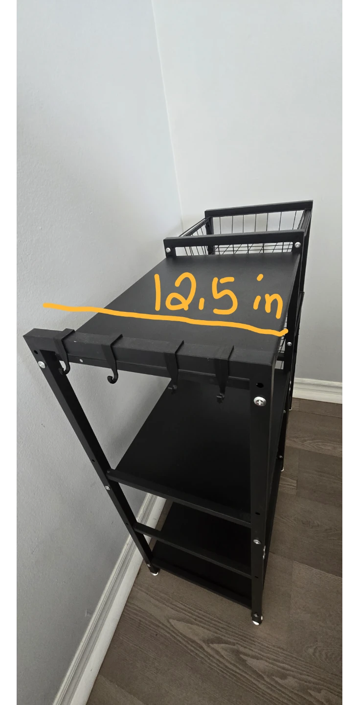 Black Metal Kitchen Storage Rack with Baskets - photo 3