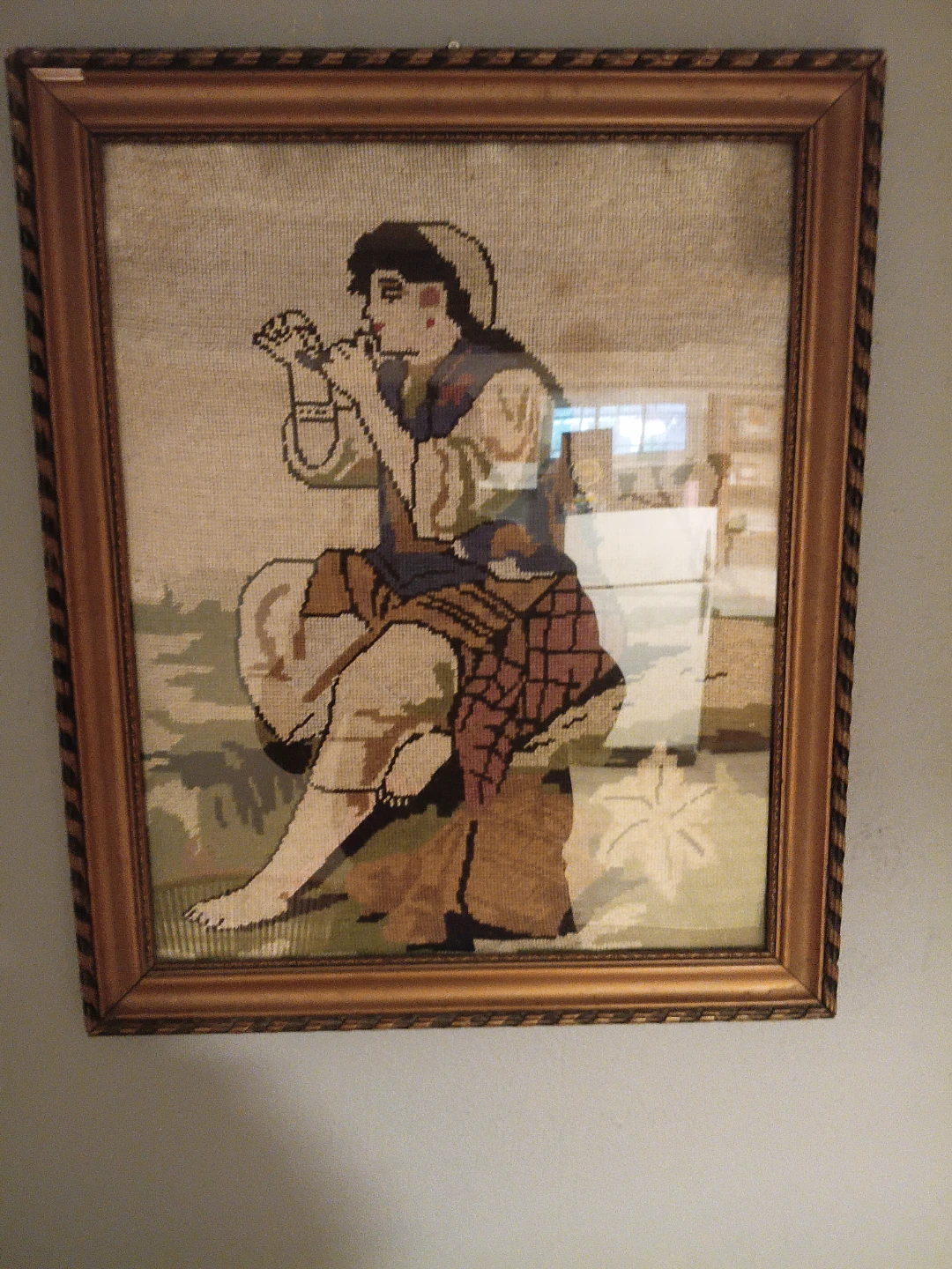 Framed Needlepoint Picture