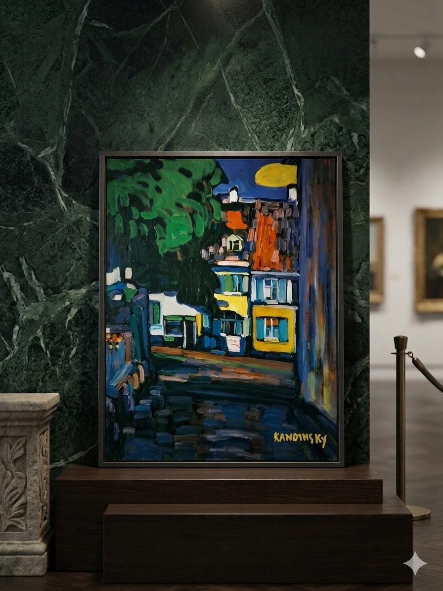 Large Framed Wassily Kandinsky Exhibition Print