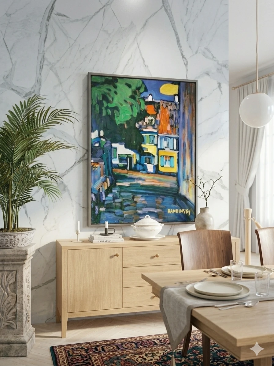 Large Framed Wassily Kandinsky Exhibition Print - photo 2