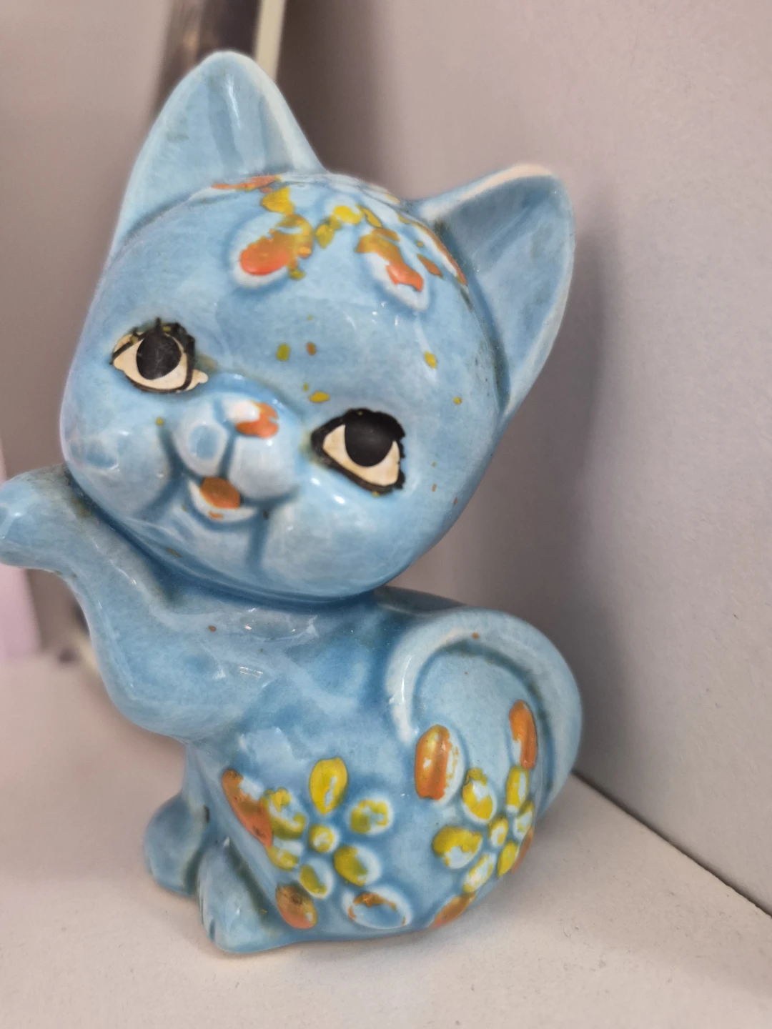 Blue Ceramic Cat Figurines Set - photo 2