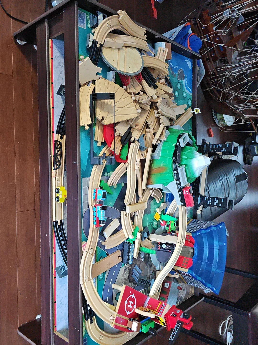 Wooden Train Set with Table - photo 2