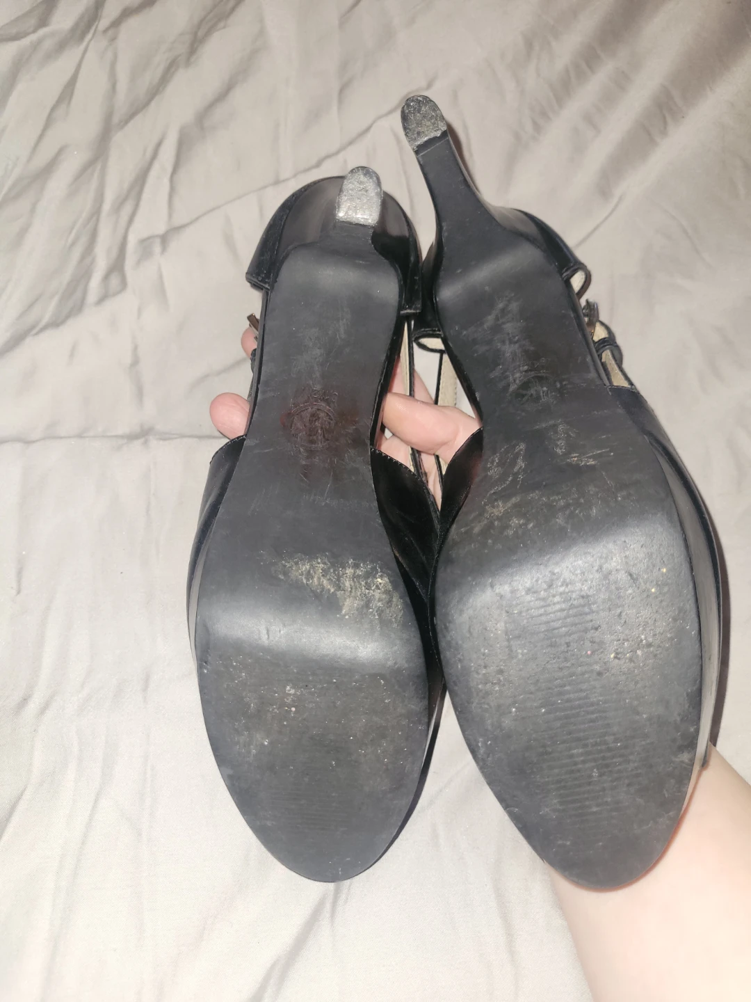 Michael Kors Black Leather Peep-Toe Heels - photo 5