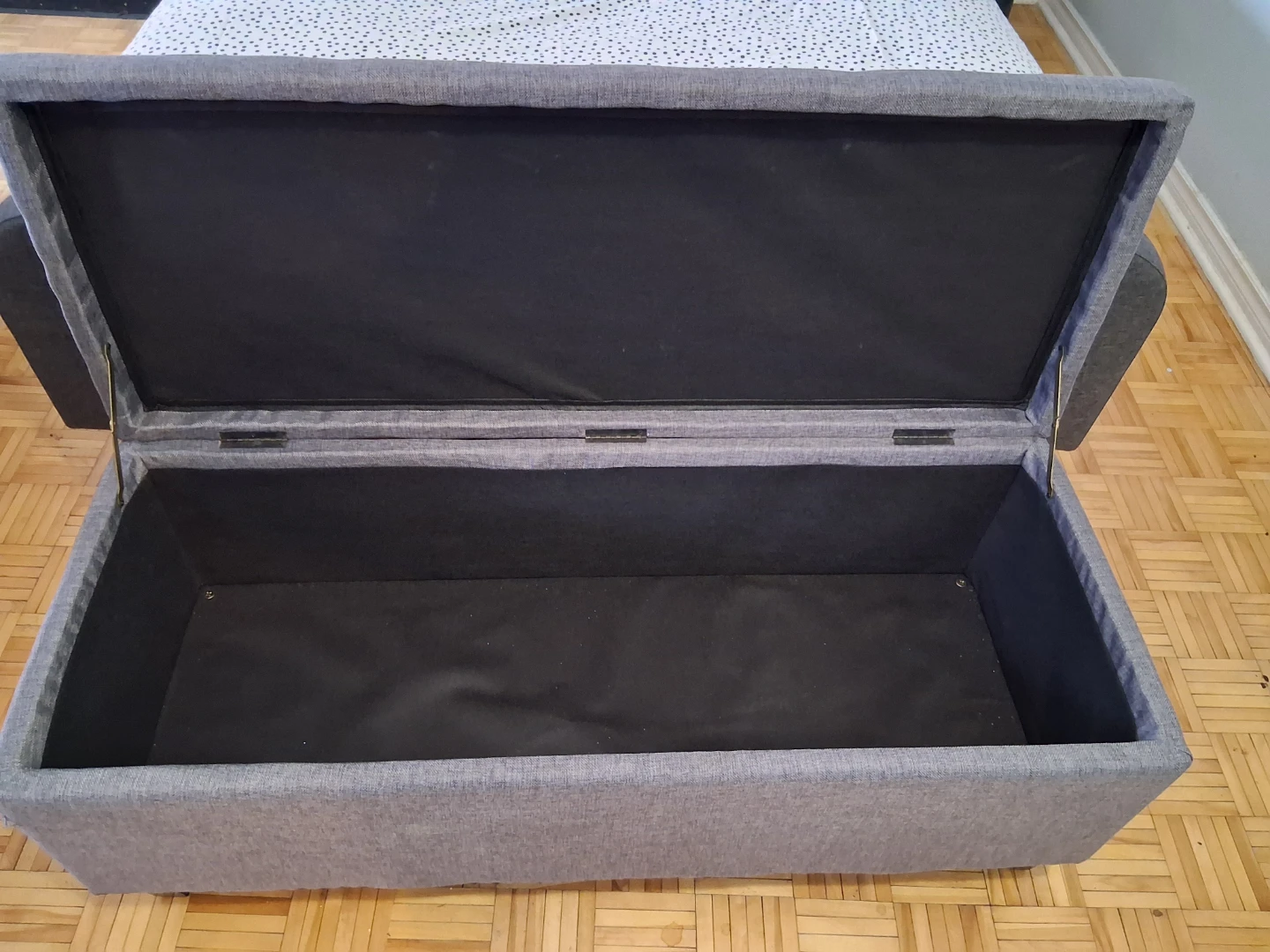 Grey Storage Ottoman Bench - photo 4