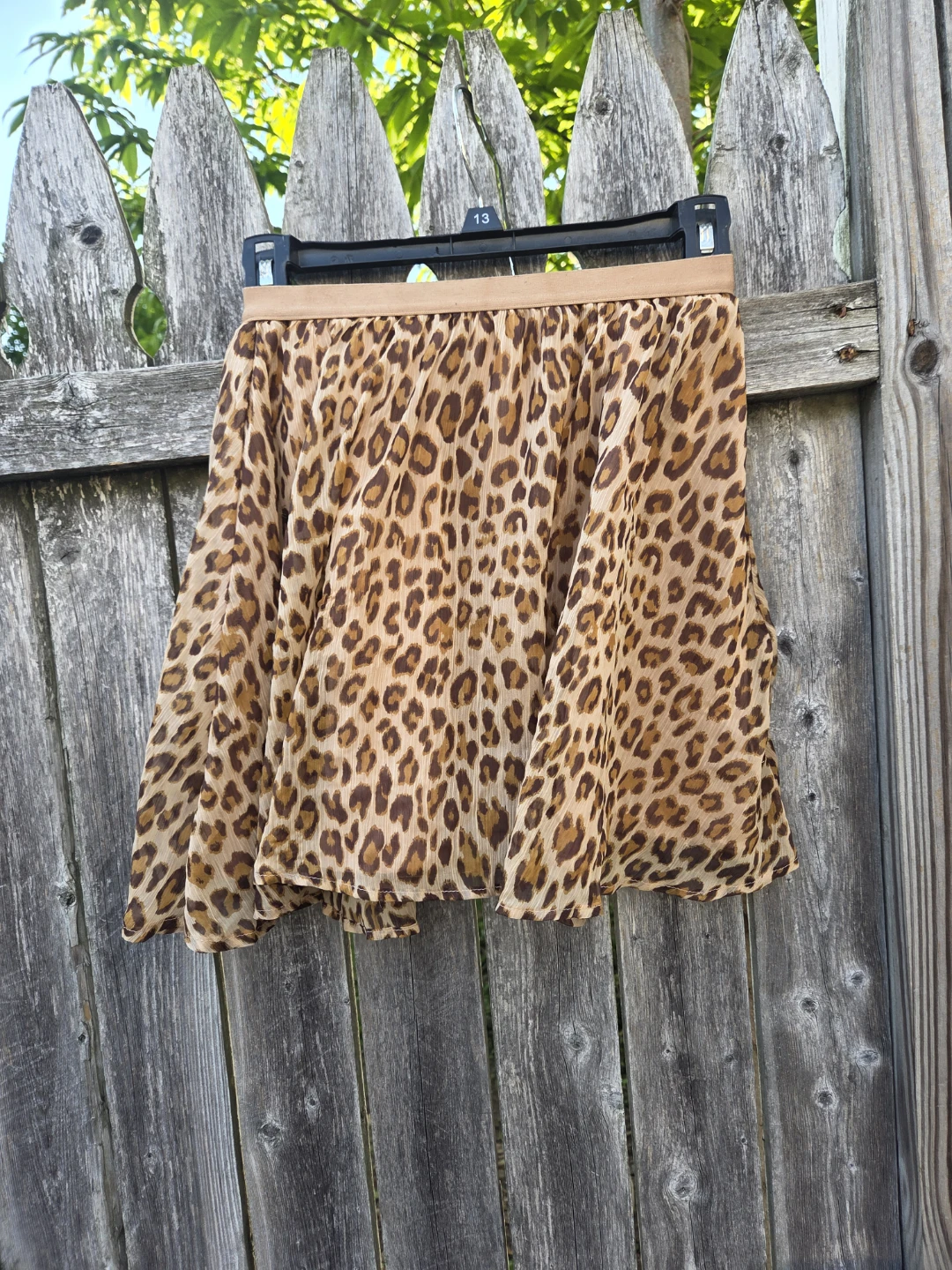 Girl's Leopard Print Chiffon Skirt