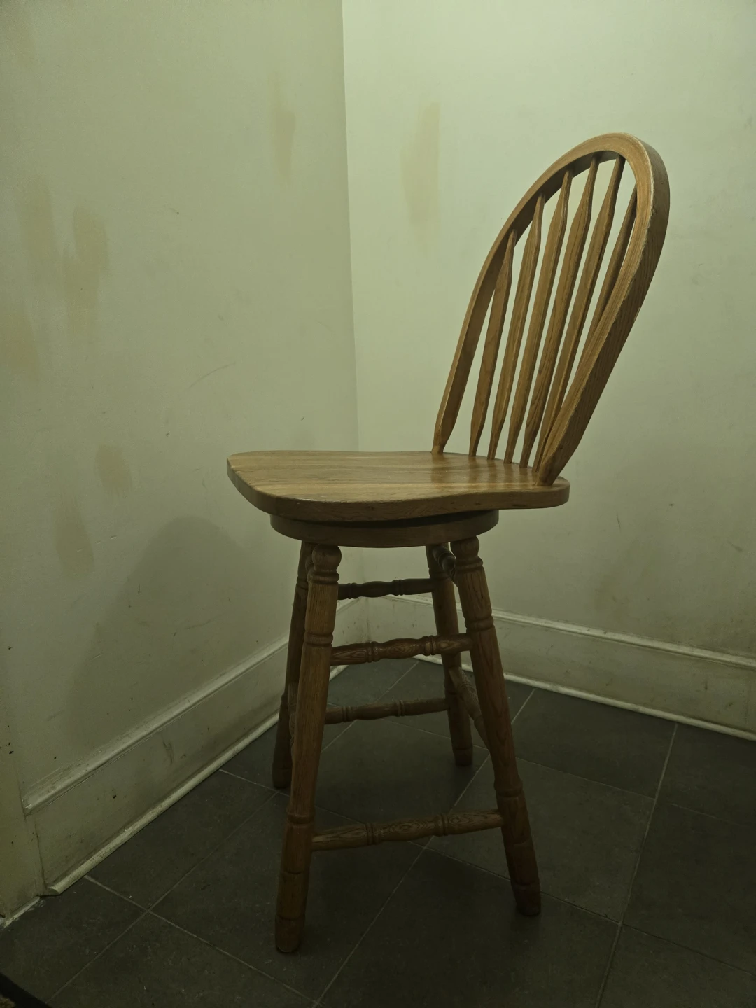 Solid Wood Mahogany Swivel Stools - photo 4