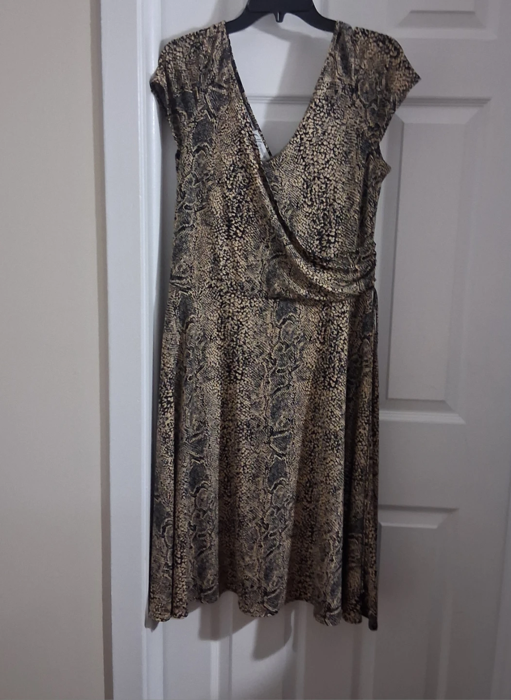 Dressbarn Snake Print Wrap Dress