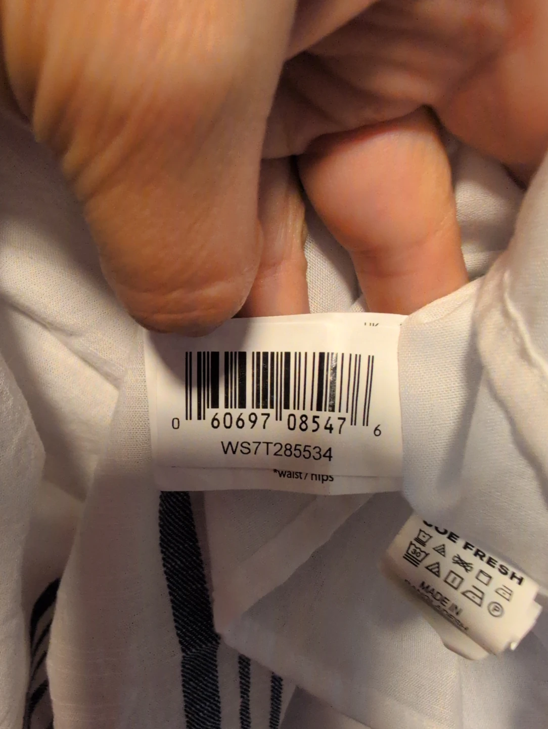 Joe Fresh White Skirt with Blue Stripes - XS/TP - photo 5
