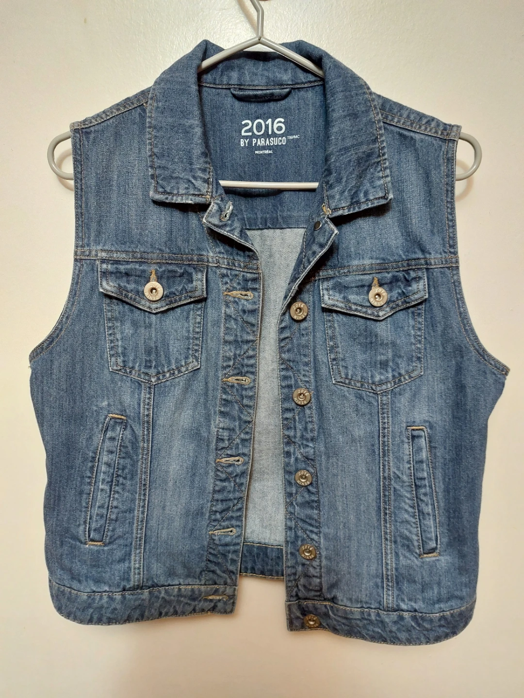 2016 by Parasuco Denim Vest Size M 100% cotton