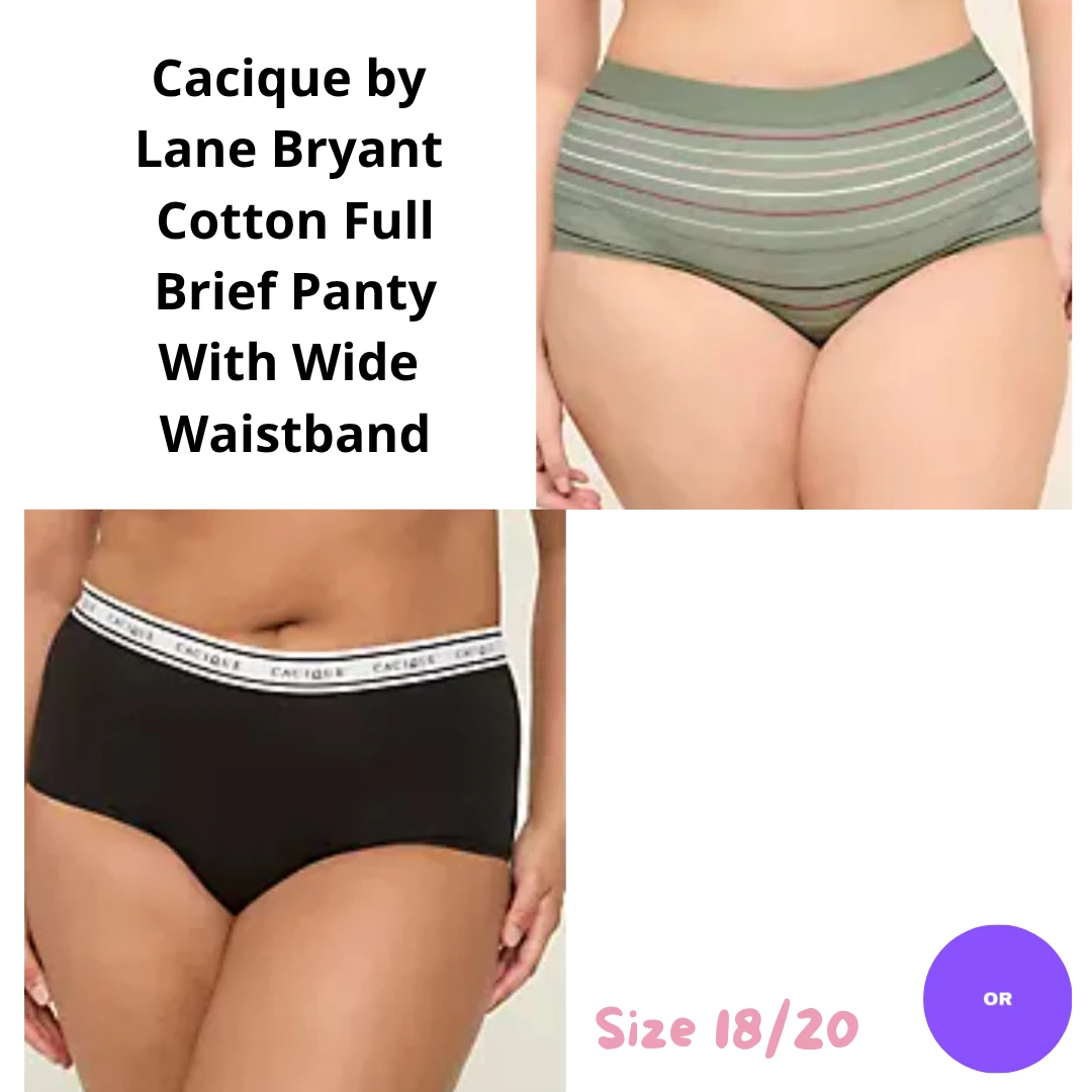 18/20 Cacique by Lane Bryant Cotton Full Brief Panty Set of 2