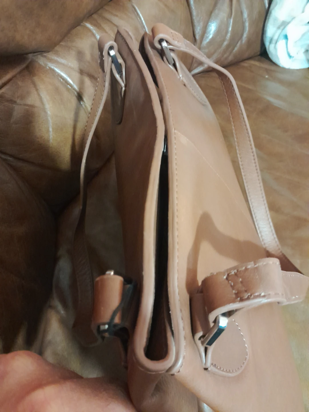 I LI Brown Leather Shoulder Bag - photo 4