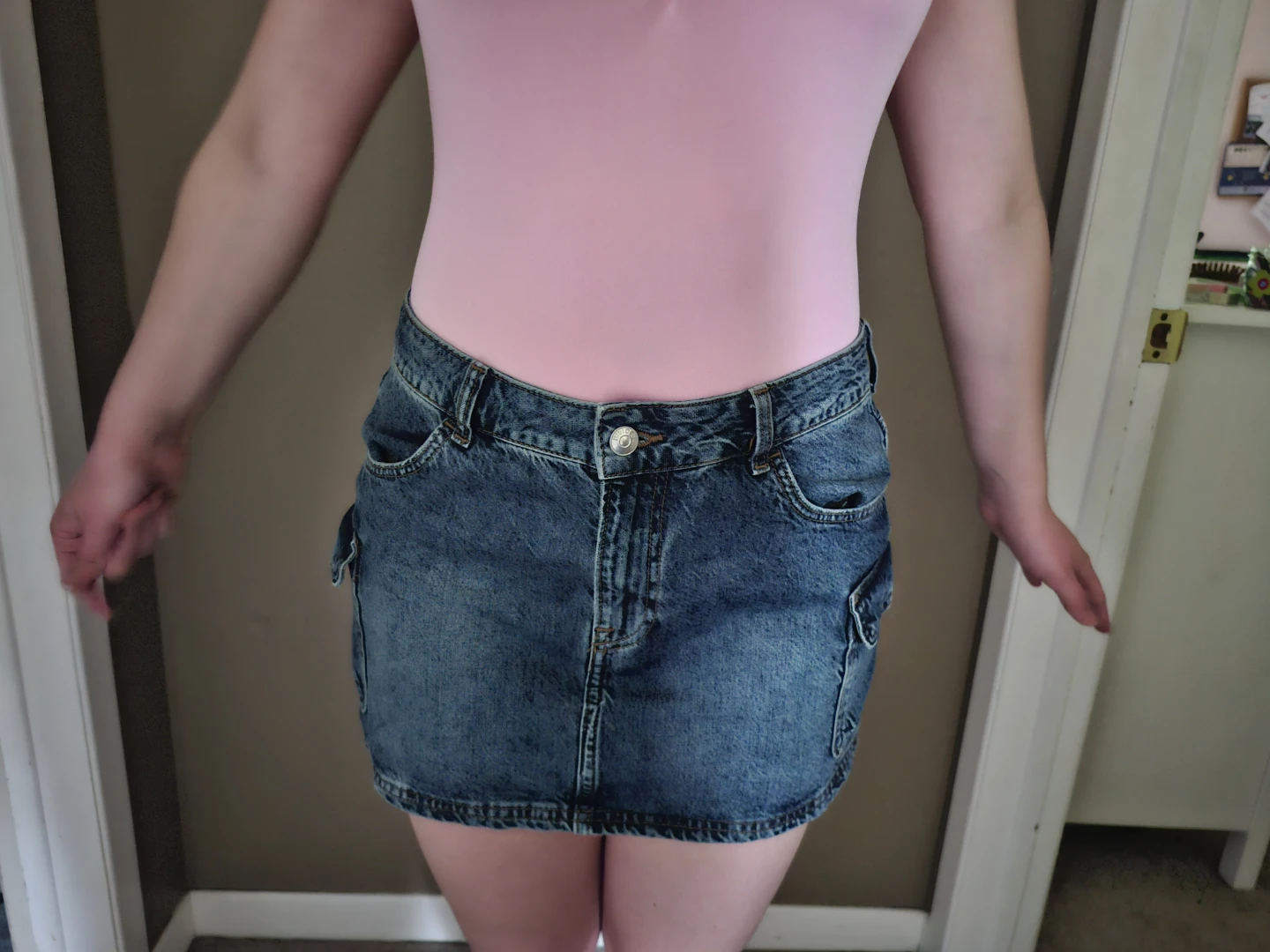 Blue Denim Mini Skirt