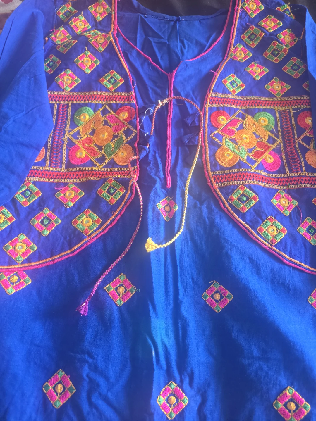 Embroidered Blue Kurti - photo 2