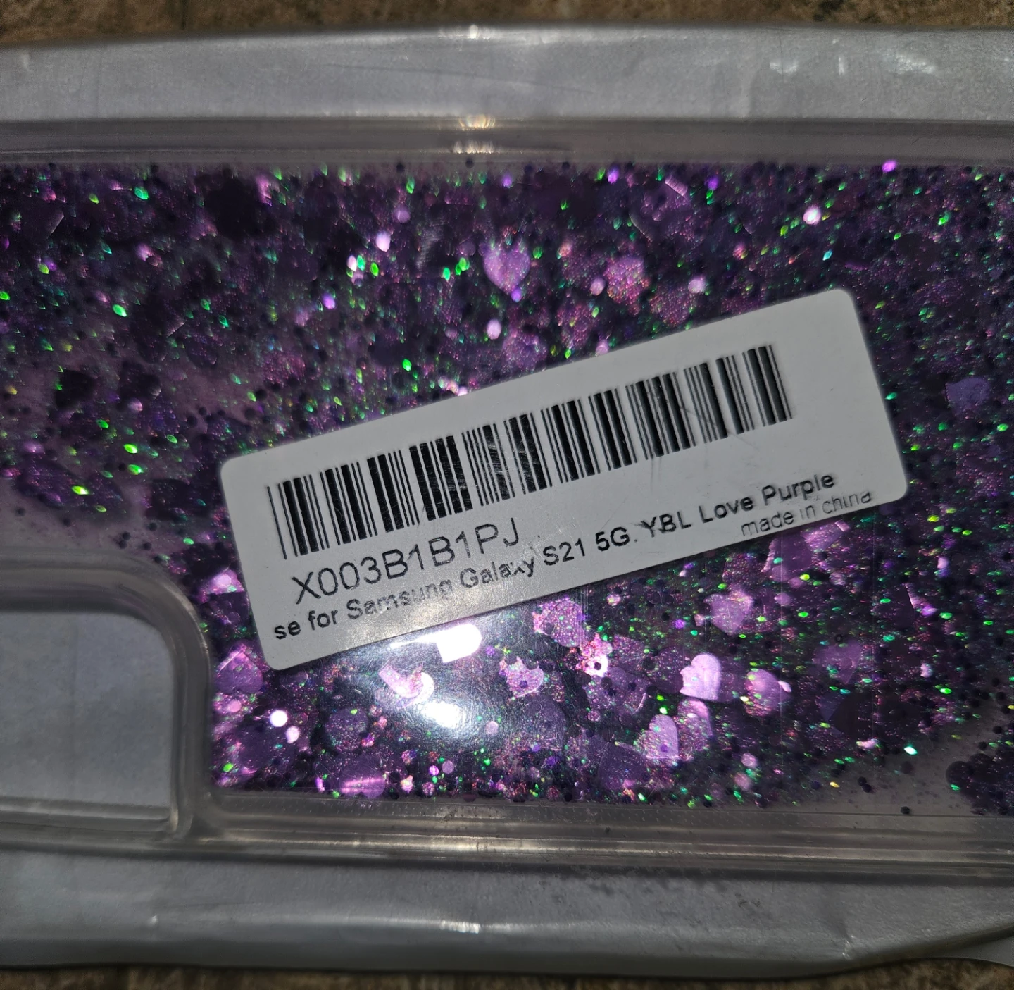Samsung S21 5G Glitter Case - Purple