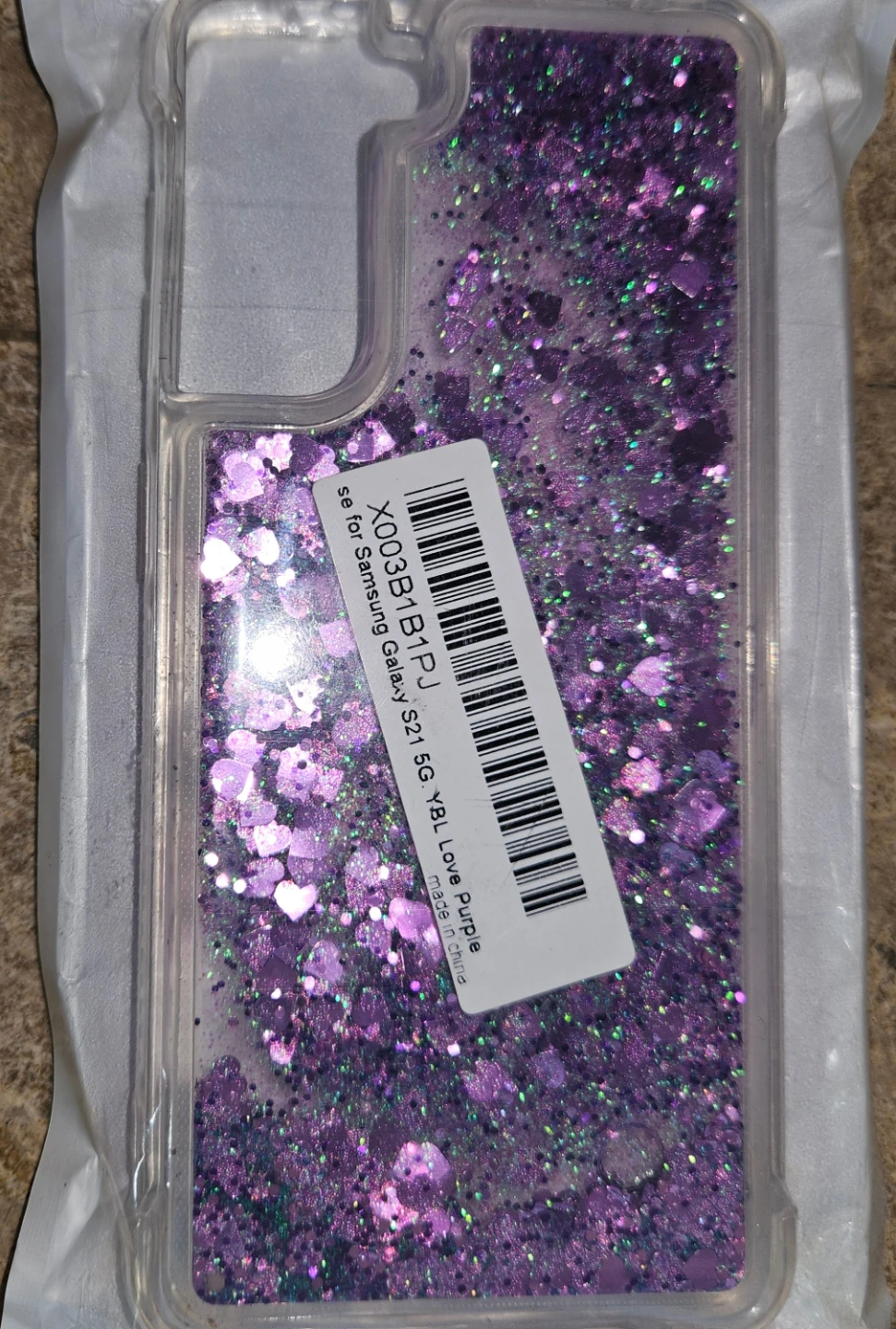 Samsung S21 5G Glitter Case - Purple - photo 2