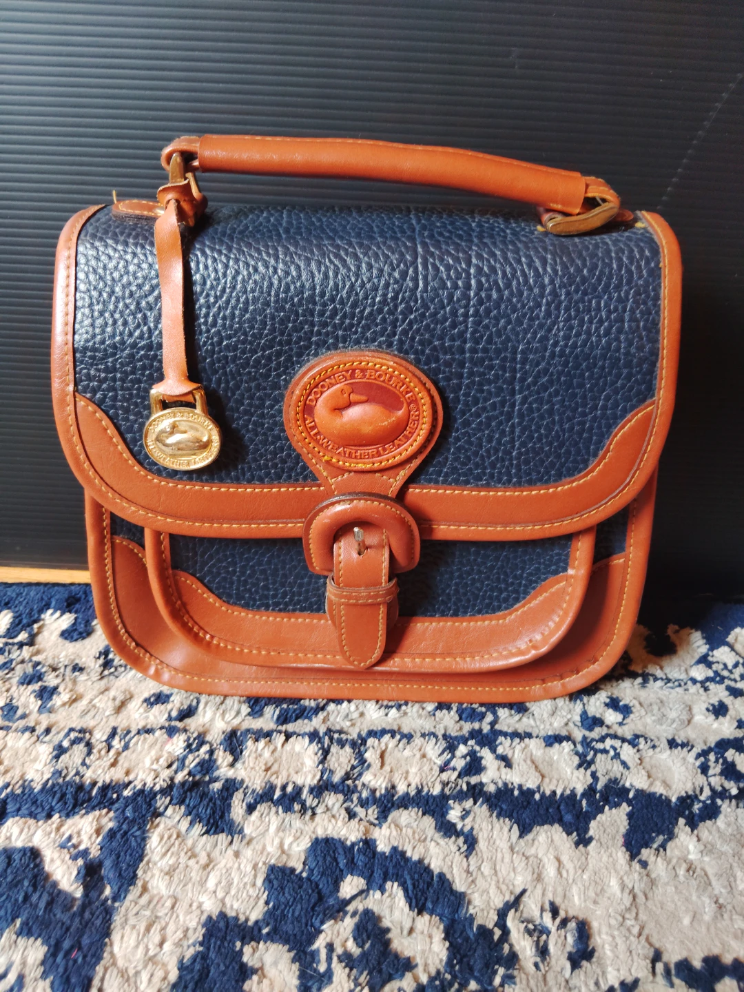 Dooney & Bourke Navy Blue/Tan