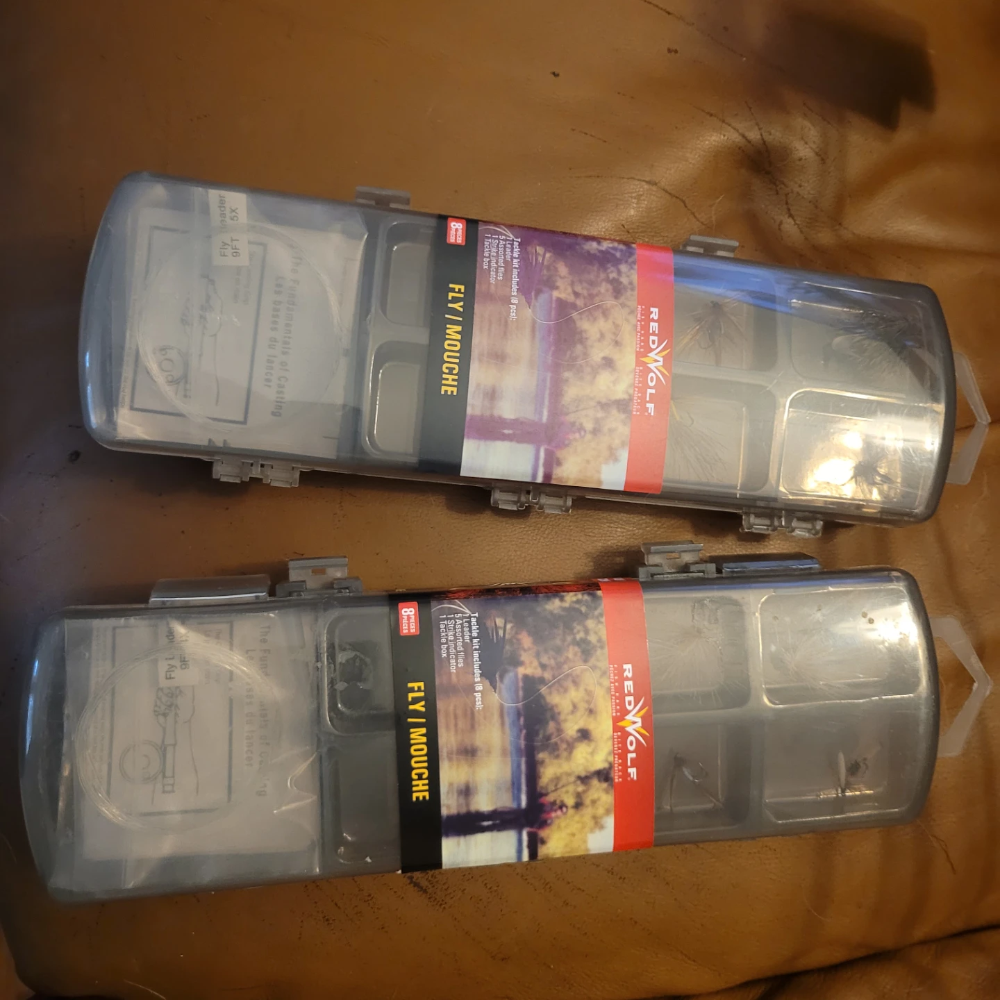 2x Red Wolf Fly Fish combo kits and rod carrying case - photo 4