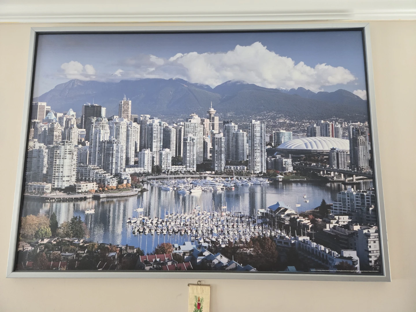 Large Framed Vancouver Skyline Print