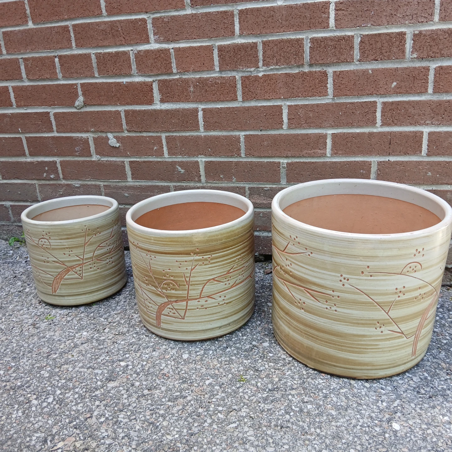 Set of 3 Ceramic Planters