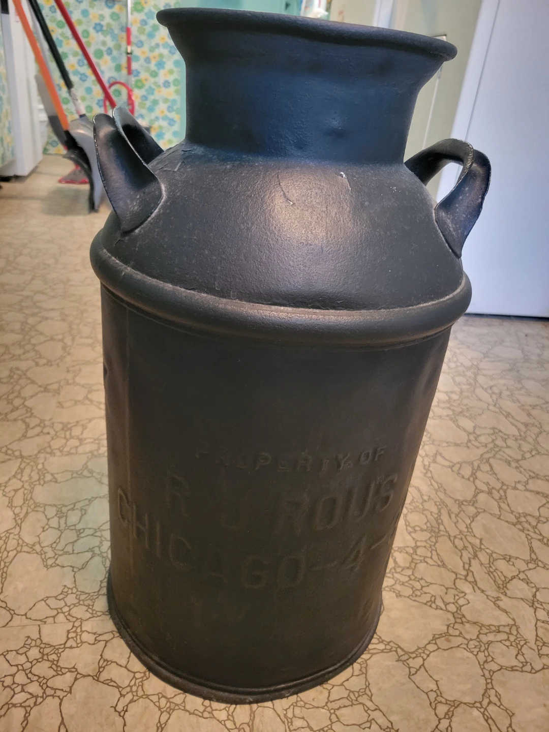 Decorative Milk Can with Eagle and Flag Design - photo 2