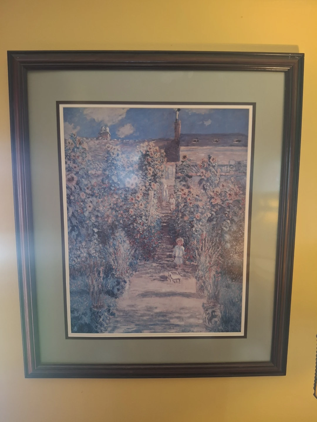Framed Art Print - Child in Garden Scene