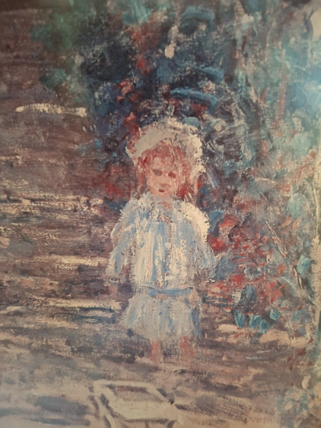 Framed Art Print - Child in Garden Scene - photo 2