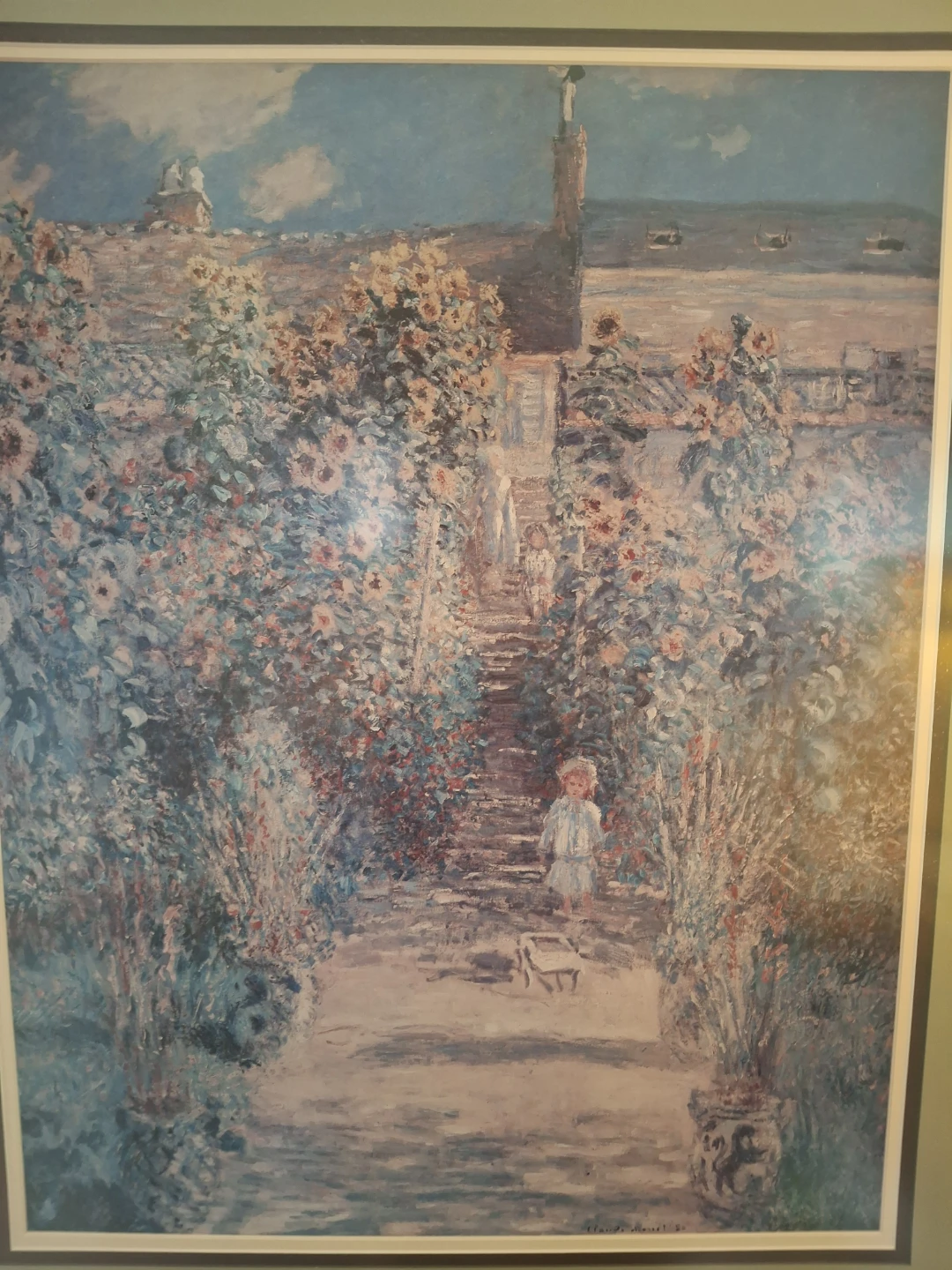Framed Art Print - Child in Garden Scene - photo 4