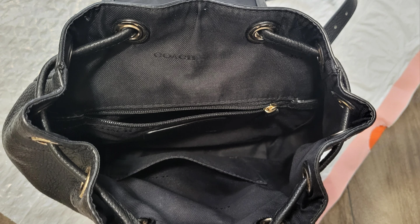 Coach Black Leather Backpack - photo 3
