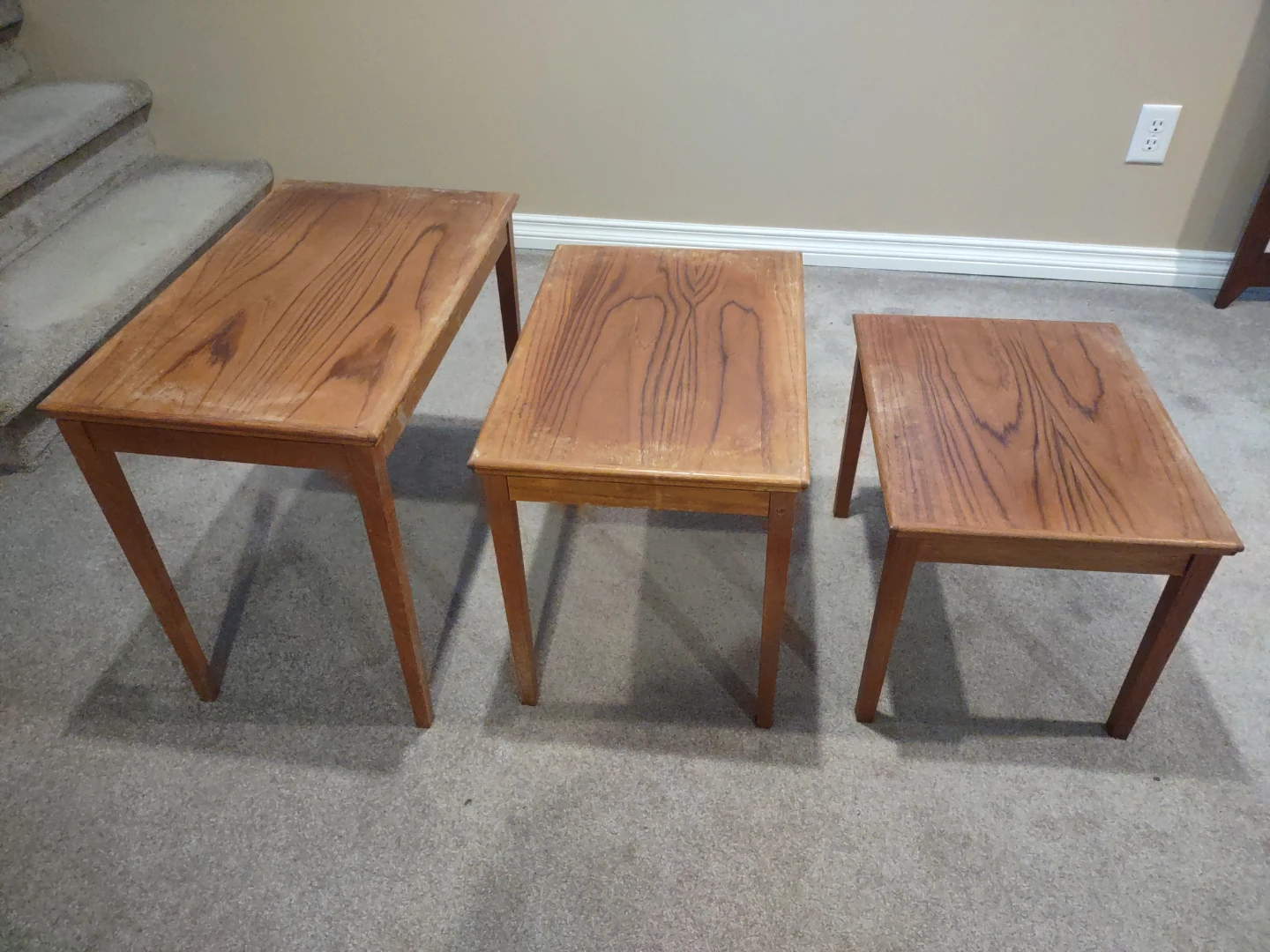 Wooden Nesting Tables - Set of 3 - photo 3